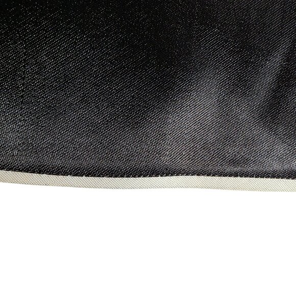 Womens Black Satin Wide-Leg Pajama Pants With Elastic Waistband - Picture 5 of 10